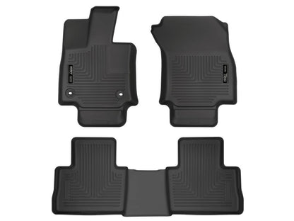 Husky Liners Weatherbeater - Alfombrillas para Toyota RAV4 2019-2025 | Fila Delantera y 2da, 3 Piezas, Color Negro - 95501