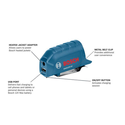 BOSCH GAA12V-21N 12V MAX Adaptador de Corriente portátil