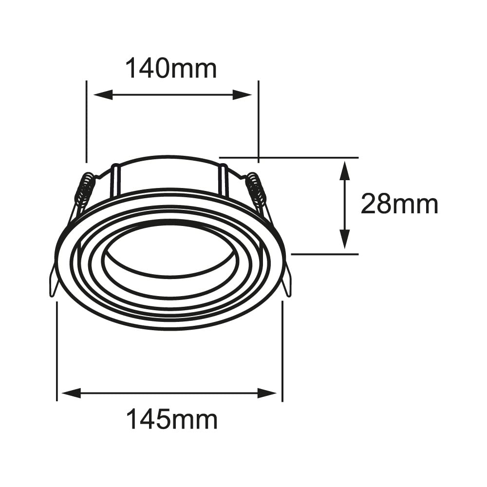 Tecnolite Lámpara Downlight Empotrable, Potencia Máx. 60 W, Base G53, Foco AR111 no incluido