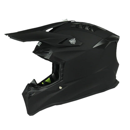 Edge Helmets Cross Wild Casco Moto Integral, para Hombre, Certificado Dot, Chico, Negro