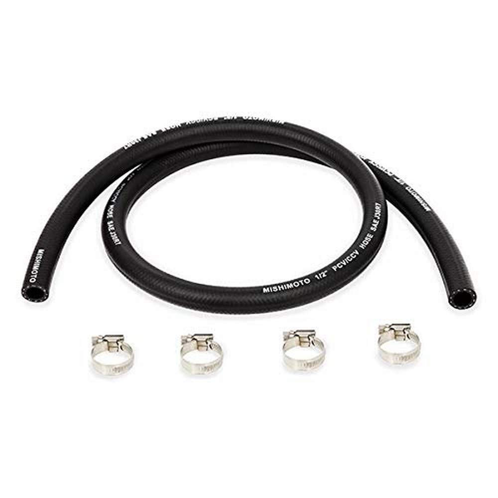 Mishimoto MMHOSE-CC12-4 Mangueras Universales Silicona 1/2" x 4" Negro/Transparente