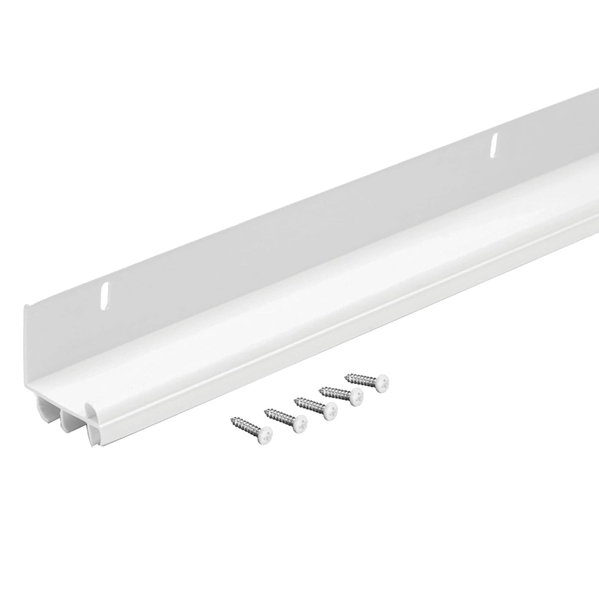 M-D Building Products 43816 36 pulgadas. Sello de vinilo blanco en forma de L para debajo de la puerta