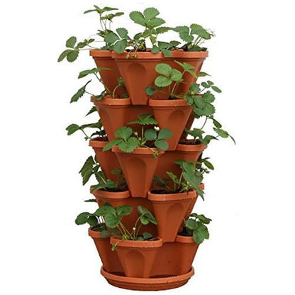 Mr. Stacky - Maceta para fresas de 5 niveles, 5 macetas