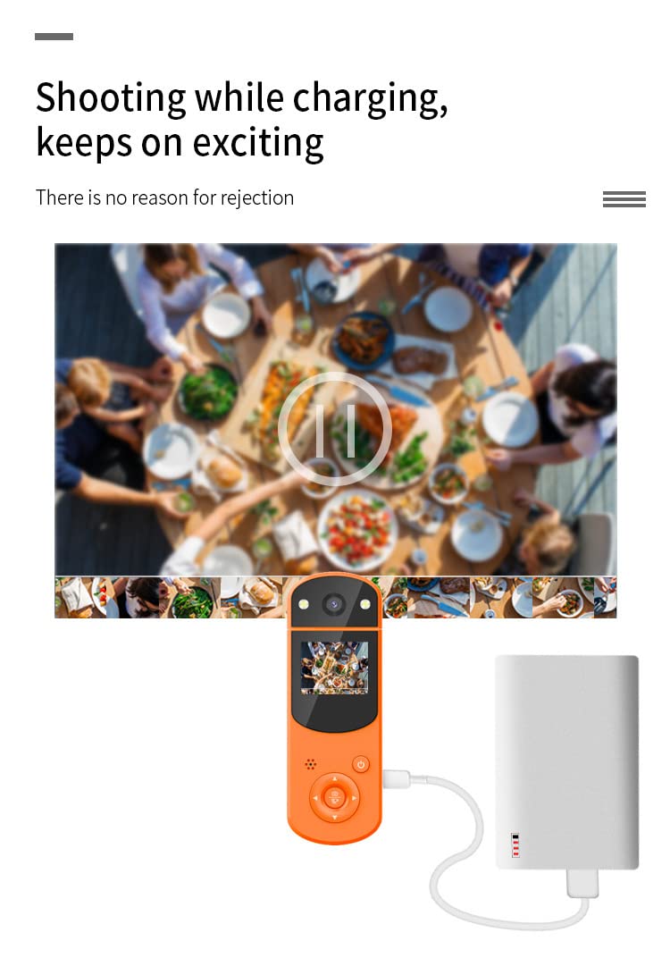 Auvce Digital de 1080P, Grabadora de Video Digital de Mano, Grabadora de Video de Acción Micro Multifuncional para Disparar，Tarjeta SD 32G