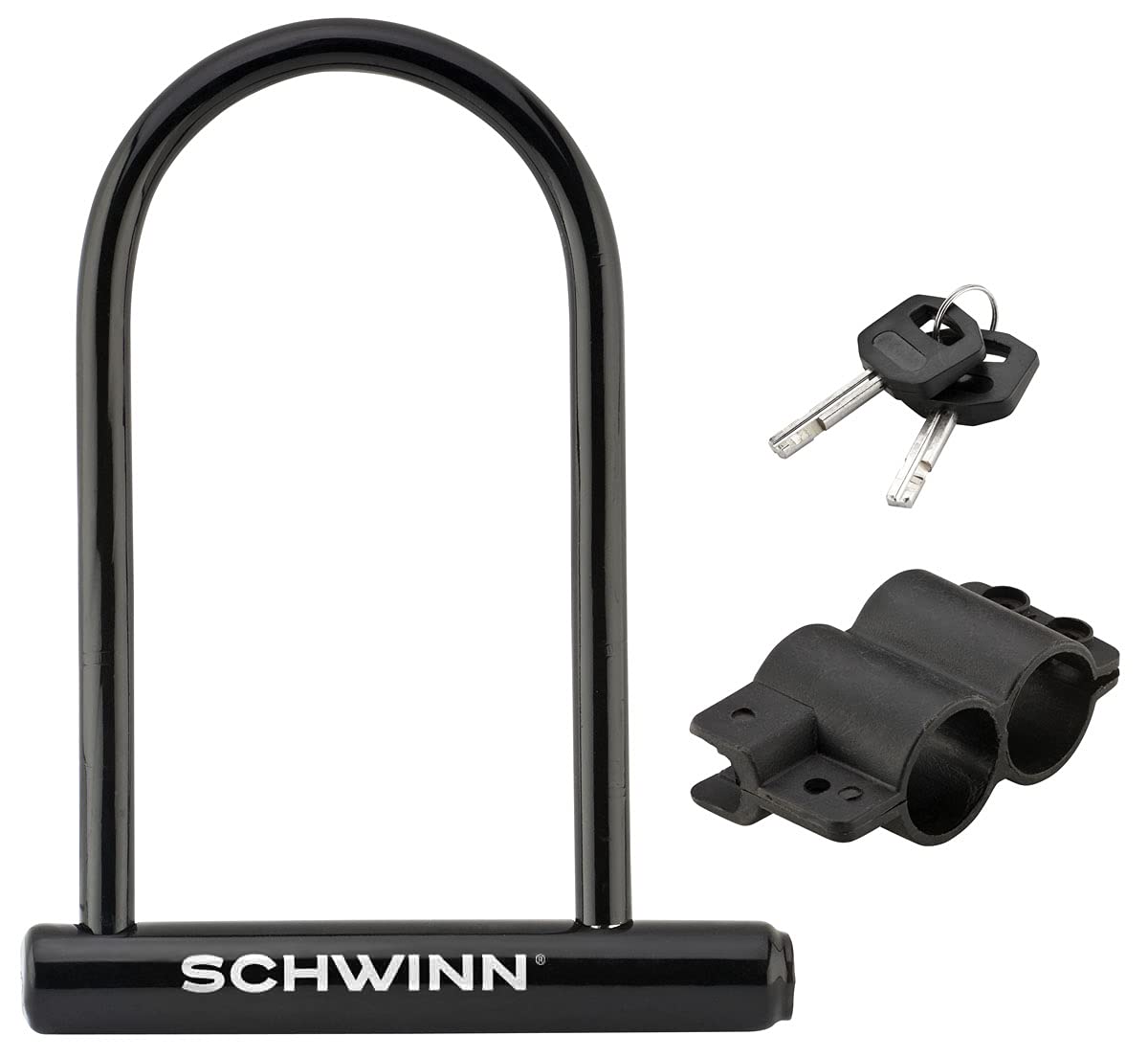 Schwinn - Cerraduras de Bicicleta, Cerradura en U o Opciones de Bloqueo Iluminado, Resistente antirrobo, Cerradura para Equipos al Aire última intervensión y Bicicleta - Nivel de seguridad 4 - U-Lock - Bloqueo en U