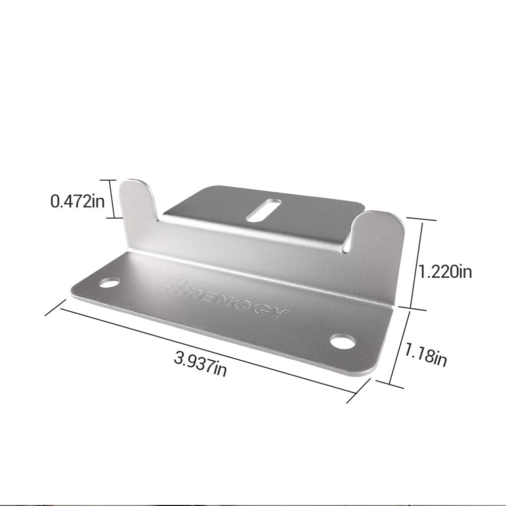 Renogy 4 juegos de soportes de montaje de panel solar Z ligeros de aluminio sin corrosión para caravanas, remolques, barcos, yates, pared y otras instalaciones de techo fuera de la viga, 4 unidades