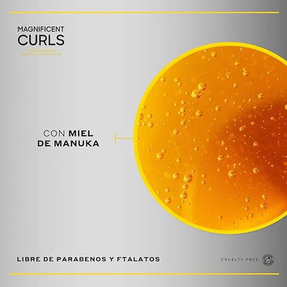 MARTHA DEBAYLE Mascarilla MAGNIFICENT CURLS, Boost de hidratación para pelo chino y ondulado, Con miel de manuka nutritiva, Sin parabenos y ftalatos, 300 ml