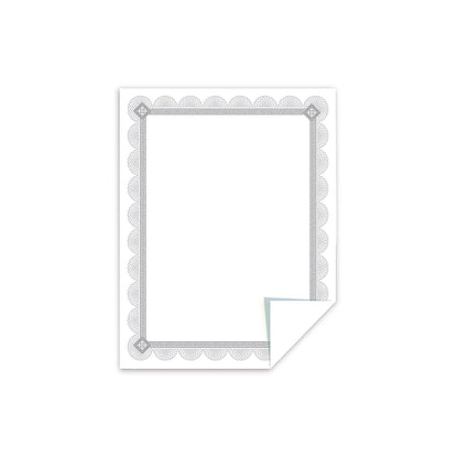 Southworth® - Certificados de lámina de alta calidad, 8 1/2 pulgadas x 11 pulgadas, 65 libras, flor de lámina blanca y plateada, paquete de 15
