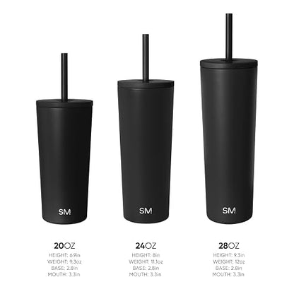 Simple Modern Vaso Térmico con Popote y Tapa|Vaso de Café Botella de Agua Reutilizable de Acero Inoxidable Taza de Café para Viajes|Regalos para Mujeres & Hombres|Classic Colección|710ml|Lavender Mist