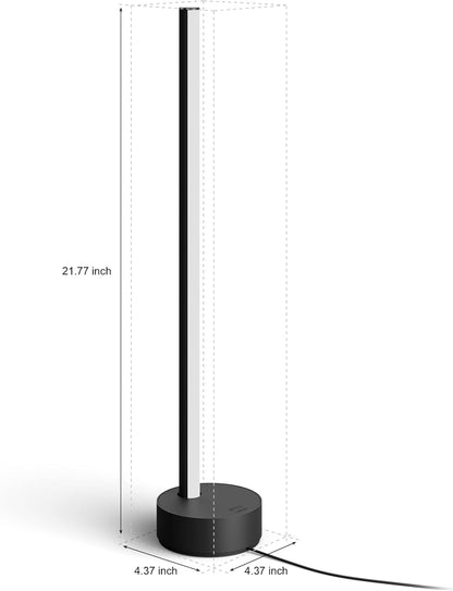 Philips Hue Luminario Inteligente de mesa Signe color negro luz multicolor Gradiant funciona-Compatible con Alexa