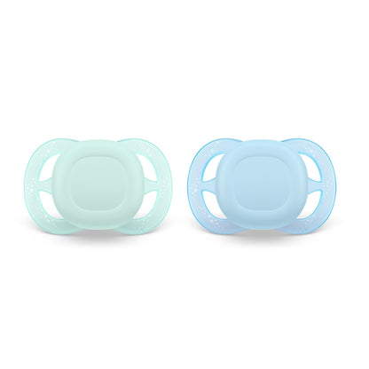Philips Avent Chupón Ultra Start | Ortodóntico Libre BPA|con Caja Esterilizadora|Turquesa/Azul |0-2 m|2 pzs|SCF075/12