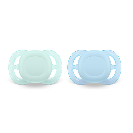 Philips Avent Chupón Ultra Start | Ortodóntico Libre BPA|con Caja Esterilizadora|Turquesa/Azul |0-2 m|2 pzs|SCF075/12