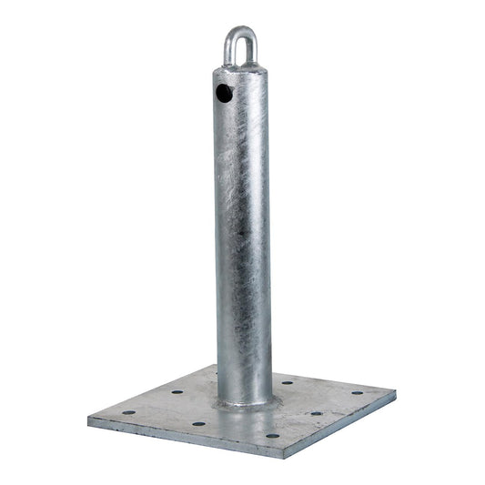 Guardian 00656 - Anclaje de poste de acero galvanizado de 18 pulgadas de alto, aplicaciones de hormigón de 5000 libras, rotura mínima de Stregth OSHA y ANSI Cumple