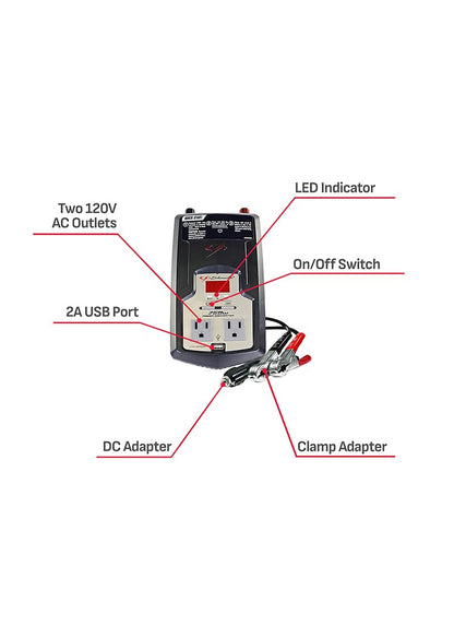 Schumacher XI75DU Inversor de Corriente Digital 750W para Automóviles, Negro
