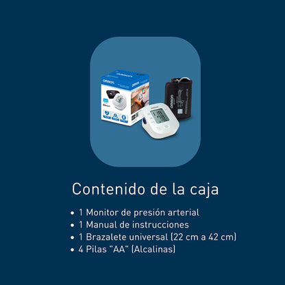 OMRON Baumanómetro automático de brazo 7144T con bluetooth, guía de ajuste de brazalete, compatible con app OMRON connect