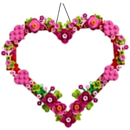 Lego Corazón Decorativo Set de construcción y decoración Infantil, Idea de Regalo para el Día de San Valentín, Accesorio Mural para niñas y niños 40638