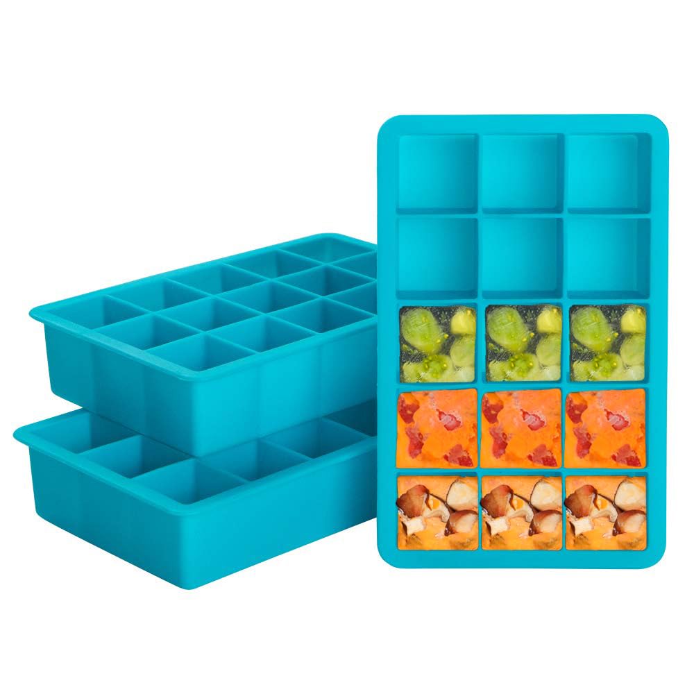 Webake Moldes Para Hielo Bandejas Para Cubitos de Hielo de Silicona Set de 3 para Whisky, Tequila, cócteles y bebidas refrescantes