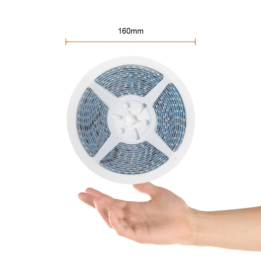 Tecnolite Tira LED 5 Metros 24 W - Luz Blanca Ajustable, Atenuable, Control Remoto Incluido, IP65 Impermeable Resistente al Agua, Strip Light, Tira de Luz para Interiores y Exteriores