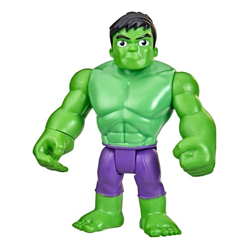Marvel Spidey and His Amazing Friends - Figura de Acción de Hulk a Escala de 10 cm con 5 Puntos de articulación, Ideal para niños a Partir de los 3 años.