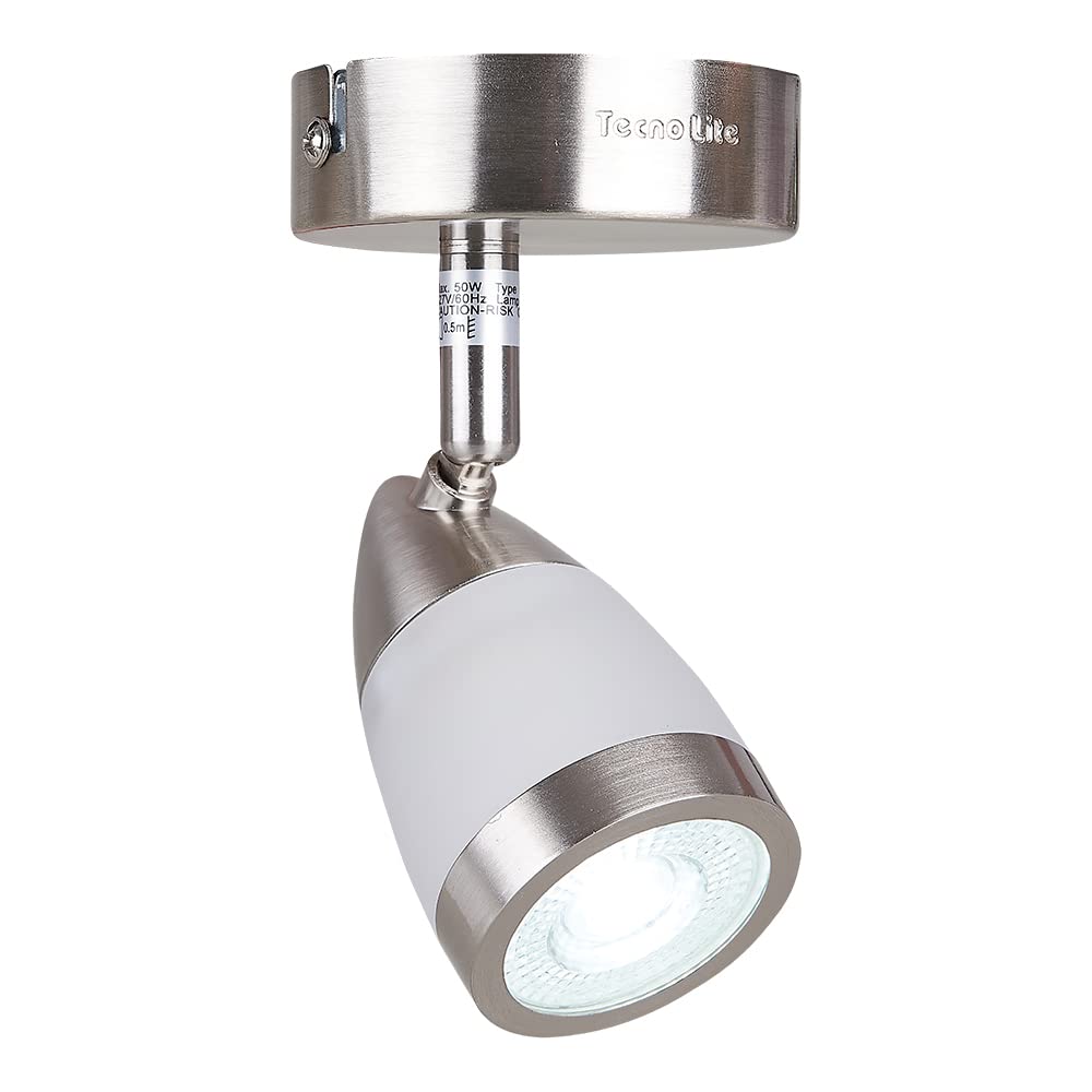 Tecnolite Lámpara Spot de Sobreponer Dirigible Potencia Máx. 50 W, 1 Base GU10, No incluye foco