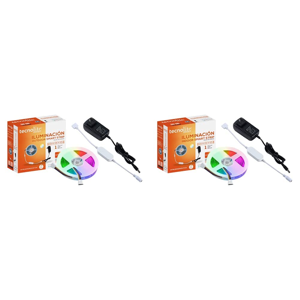 Tira LED con Wifi, Tecnolite Indoor Smart Strip, Longitud: 5 Metros + Tira LED Inteligente Wifi, Iluminación Indoor Smart Strip, Longitud 5 Metros