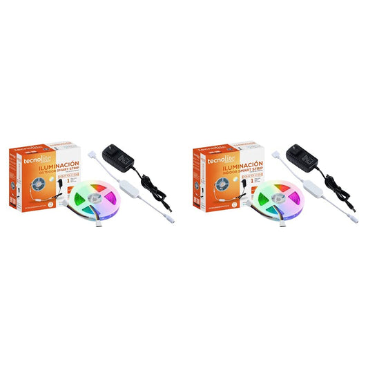 Tira LED con Wifi, Tecnolite Indoor Smart Strip, Longitud: 5 Metros + Tira LED Inteligente Wifi, Iluminación Indoor Smart Strip, Longitud 5 Metros
