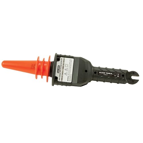 Klein Tools HVNCVT-1 Probador de alto voltaje sin contacto de doble rango, indicadores audiovisuales, resistente al agua, con funda y batería