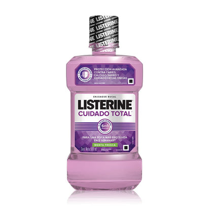 LISTERINE Enjuague Bucal Cool Mint 1 L + Enjuague Bucal Cuidado Total 1 L