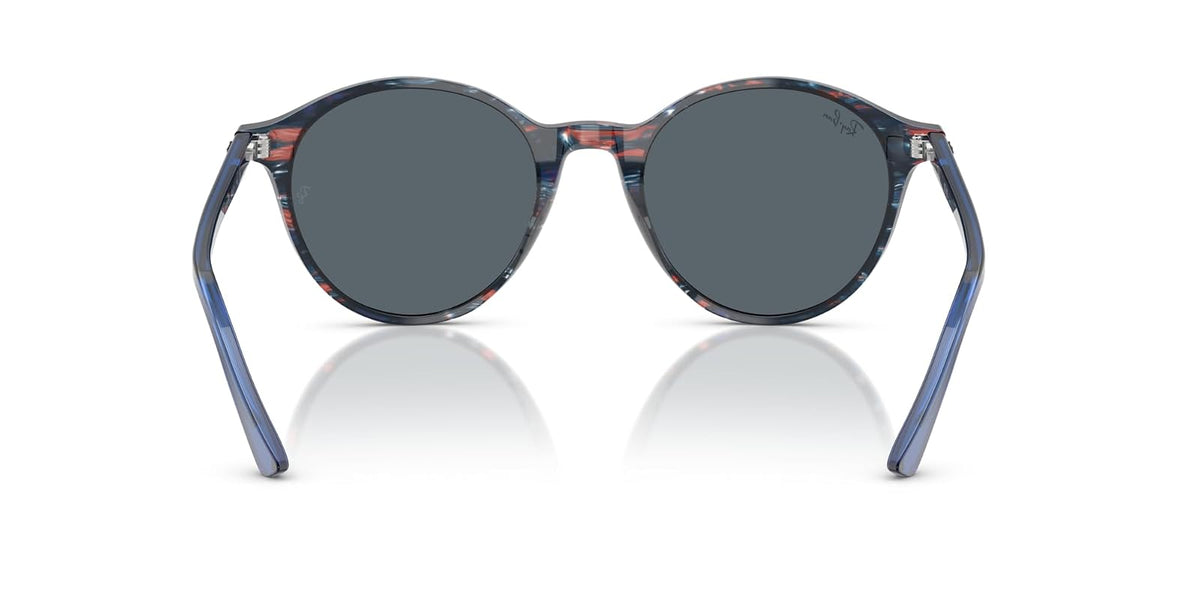 Ray-Ban Rb2230 Bernard Gafas de sol redondas, Sombra Transparente Fantasía Azul/Azul