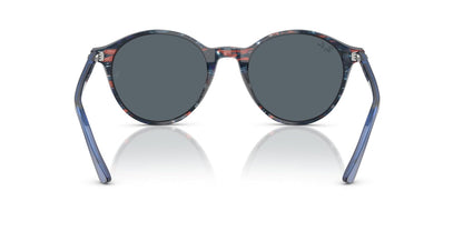 Ray-Ban Rb2230 Bernard Gafas de sol redondas, Sombra Transparente Fantasía Azul/Azul