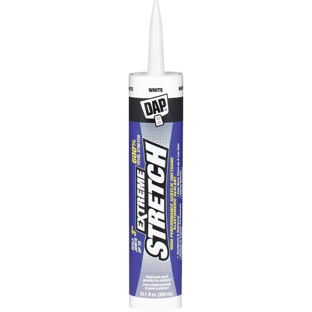 DAP 7079818715 Extreme Stretch Wht 10.1 O Raw Building Material, 10.1 oz, White