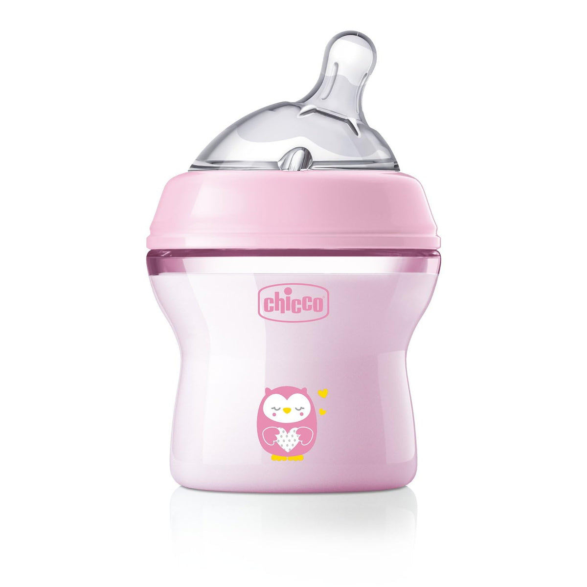 CHICCO, Biberón Natural Feeling, Color Rosa, 150 ml