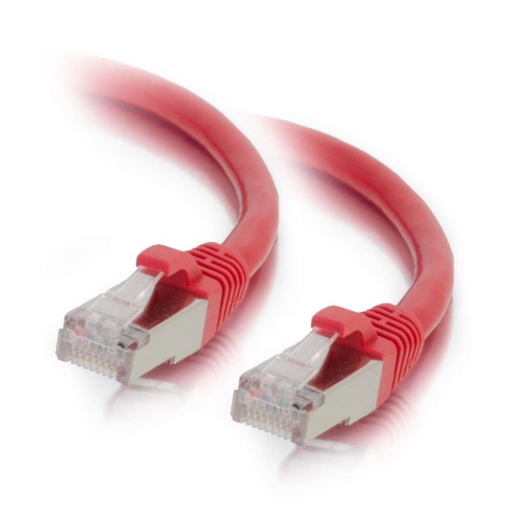 C2G Cat6 00857 - Cable Conexión de Red Ethernet sin Enganches, Rojo, 9.15 m/30 ft