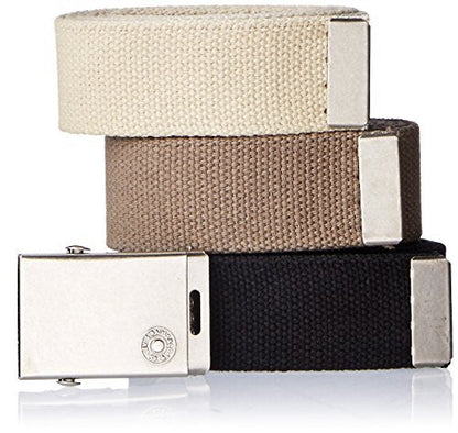 Levi's Cortado para adaptarse a 3 cinturones de malla con hebilla Cinturón para para hombre - Negro - Olive - Khaki - Talla Única