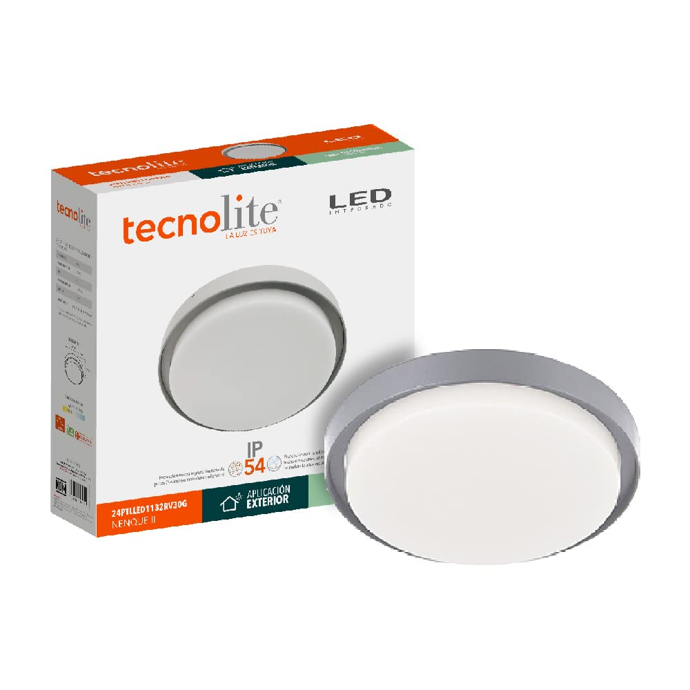 Tecnolite Lámpara LED de Techo para Sobreponer Luz Suave Cálida 3000 k Tecnolite