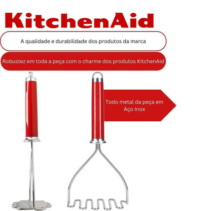 KitchenAid Triturador de Papas de Acero Inoxidable en Color Rojo