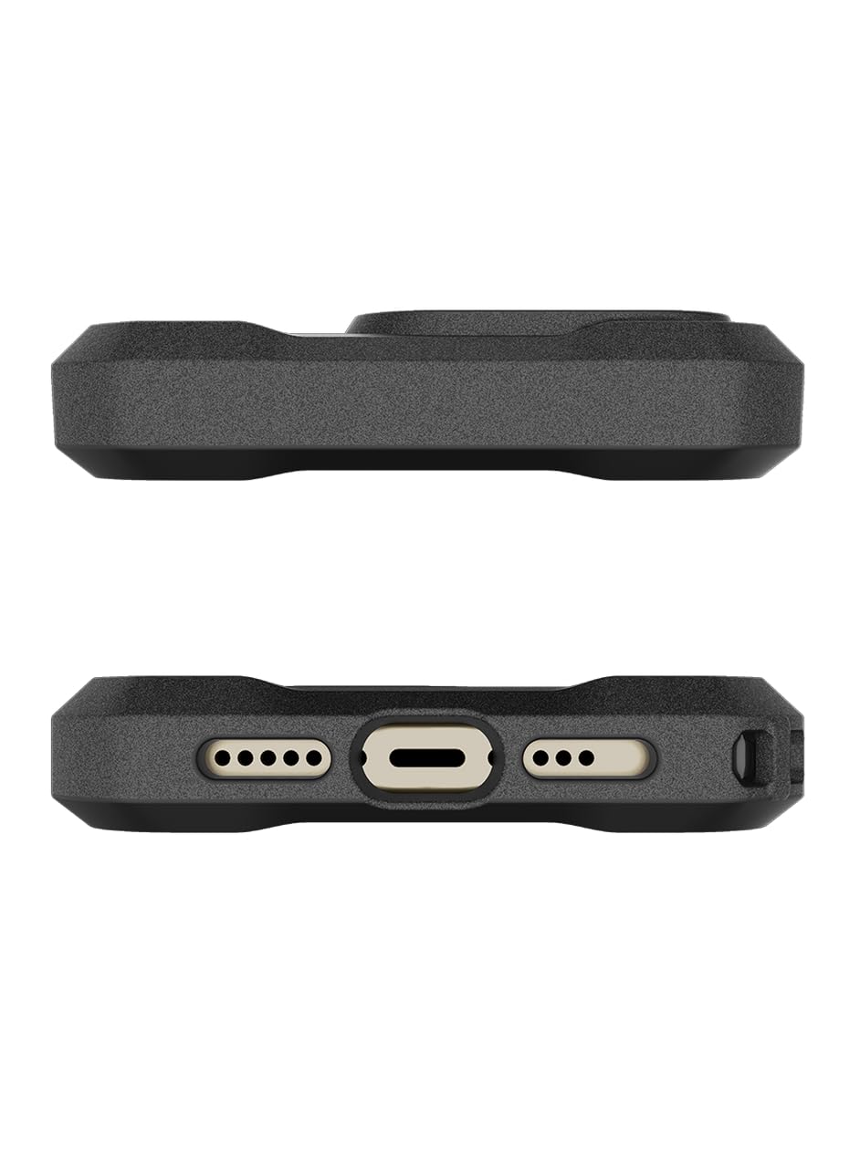 ItSkins Armor R Solid Funda con MagSafe Compatible con iPhone 15 Pro, Protección Caídas 3m, Bordes Elevados, Tecnología Antimicrobiana - Negro