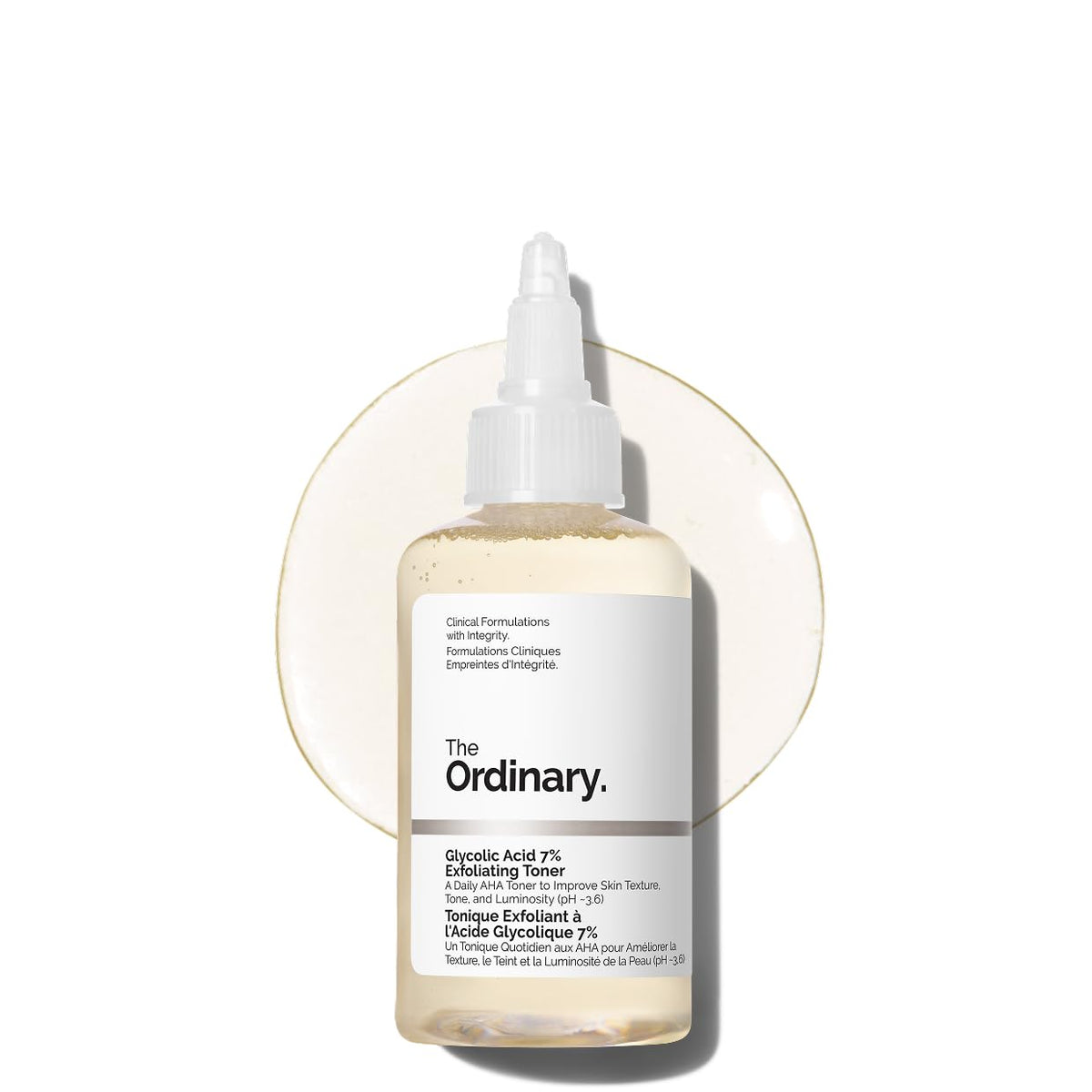 The Ordinary Tónico Exfoliante Ácido Glicólico 7%, Uso Diario - 100ml
