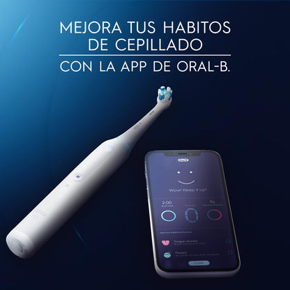 Oral B iO Series 4, Cepillo de Dientes Eléctrico, Cabezal Redondo, Sensor de Presión, Blanco