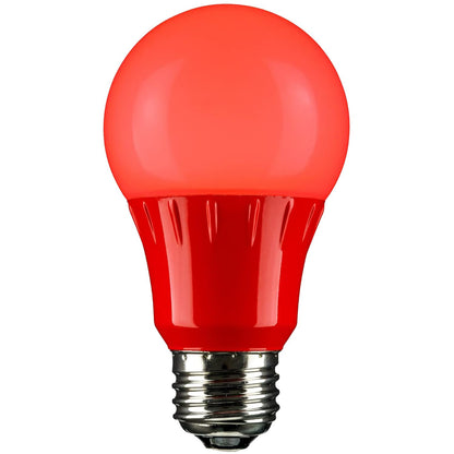 Sunlite 80148 Red LED A19 3 Watt Medium Base 120 Volt UL Listed LED Light Bulb, last 25,000 Hours