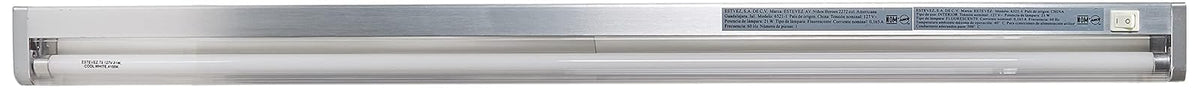 Estevez 6521-1 Iluminación Lineal Fluorescente LoW, Profile 21W, T5, Plata