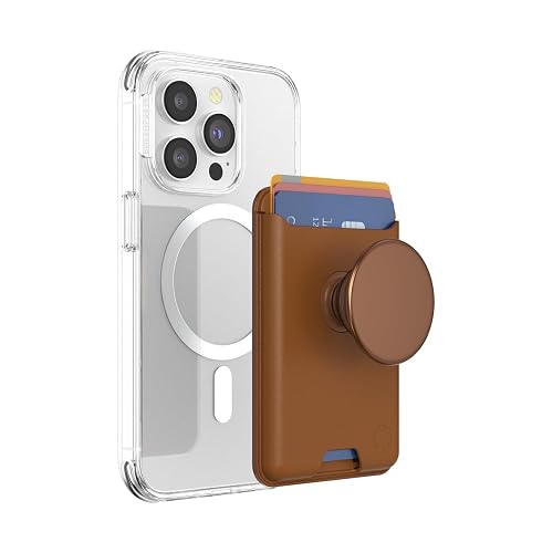 PopSockets Softgoods - portafolios para teléfono con Agarre expandible y Anillo Adaptador para MagSafe, Soporte para Tarjetas de teléfono, Compatible con Carga inalámbrica, portafolios Compatible con