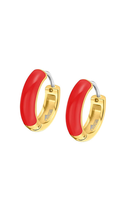 LOTUS STYLE Aretes para dama en tono rojo