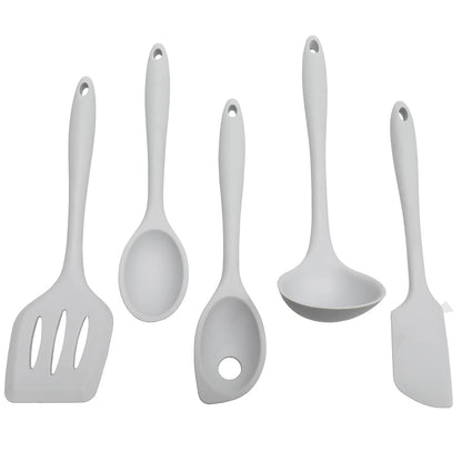 Chef Craft Cucharón de cocina de silicona premium, 28,6 cm, gris