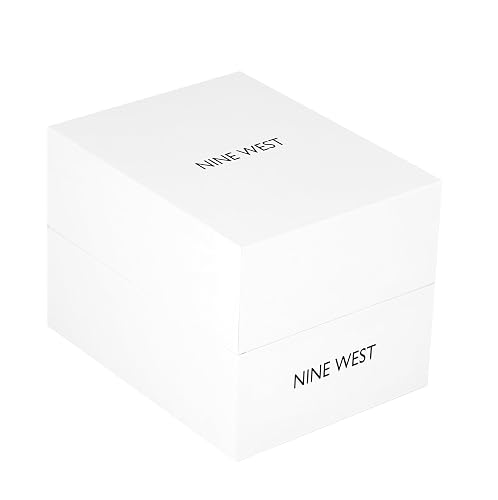 Nine West - Reloj de pulsera con detalles de vidrio para mujer