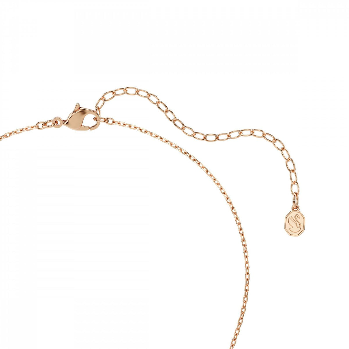 Swarovski Colección Swan, corte mixto, cisne, blanco, chapado en oro rosa