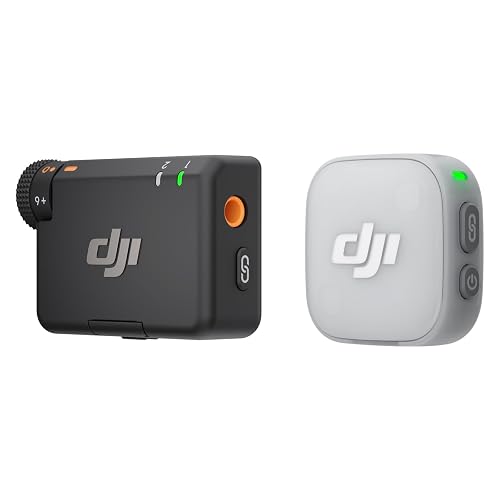 DJI Mic Mini 2 (1 TX + 1 RX estándar), micrófono lavalier inalámbrico | Para iPhone 17/16/15 y Android/cámara/tableta/PC, ultraligero, batería de 11.5 h, cancelación de ruido, vlogs y streaming