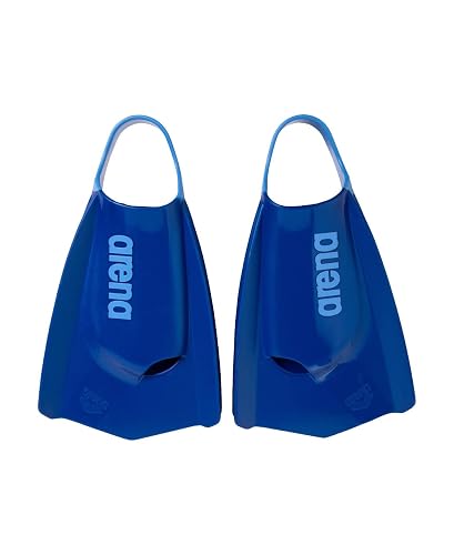 Arena Powerfin Pro II - Aletas de Entrenamiento de natación Unisex para Hombres y Mujeres, Aletas de Silicona de Hoja Corta a la Izquierda-Derecha, Personalizadas, Tallas 4.5-13.5