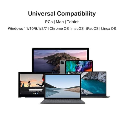 TP-Link UE300C, Adaptador de Red USB Type-C a Ethernet RJ45 LAN Gigabit,1000Mbps, Compatible con Windows 11/10/8.1/8, macOS, iPadOS, Chrome OS y Linux OS