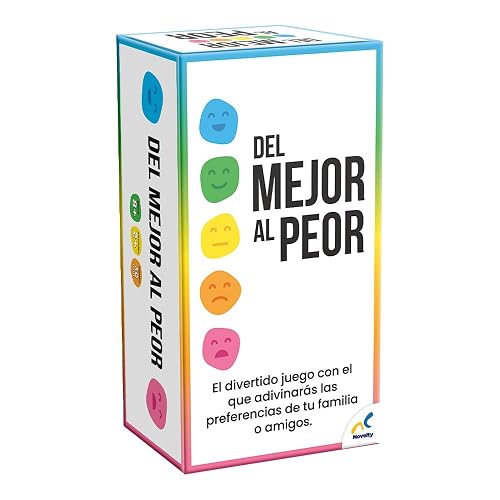 NOVELTY CORP. Juego de Cartas del Mejor al Peor, para mas de 2 Jugadores a Partir de 8 años, 30 Minutos por Partida